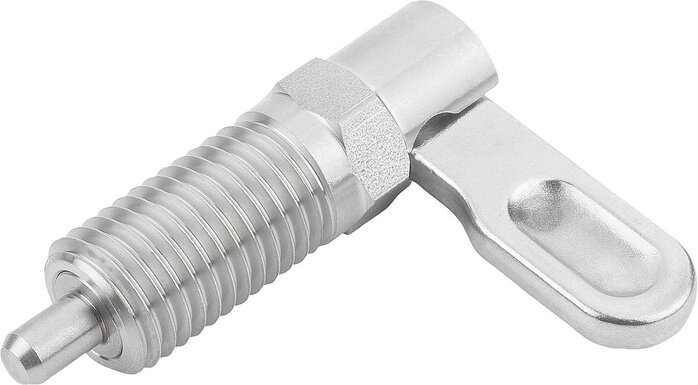 Sperrriegel Edelstahl mit Anschlag, Form A