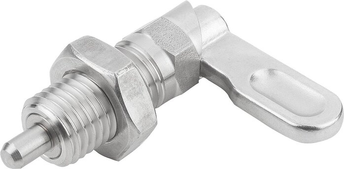 Sperrriegel Edelstahl mit Anschlag, Form B