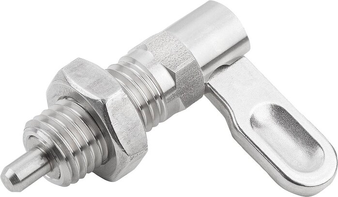 Sperrriegel Edelstahl mit Anschlag, Form B