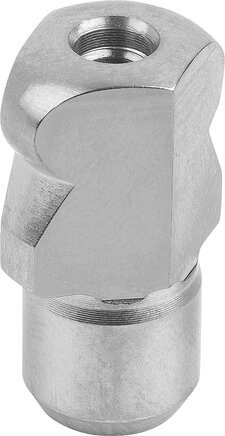 Aufnahmebolzen mit Kugelansatz, abgeflacht, Form D