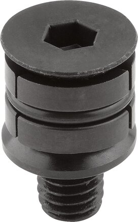 Zentrierspanner rund mit Senkschraube, Form A