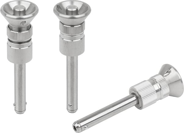 Kugelsperrbolzen mit Pilzgriff Edelstahl verstellbar