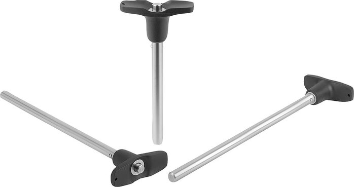 Kugelsperrbolzen Edelstahl mit T-Griff mit Kopfarretierung