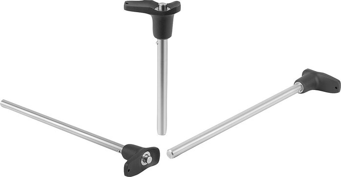 Kugelsperrbolzen Edelstahl mit L-Griff mit Kopfarretierung