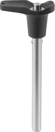 Kugelsperrbolzen Edelstahl mit L-Griff mit Kopfarretierung