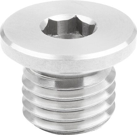 Aufnahmebuchsen Edelstahl mit Bund, für Kugelsperrbolzen