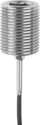 Positionierbuchsen Stahl oder Edelstahl mit Zustandssensor, Form A, Gewinde durchgehend