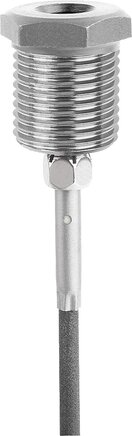 Positionierbuchsen Stahl oder Edelstahl mit Zustandssensor, Form B, mit Gewinde und Bund