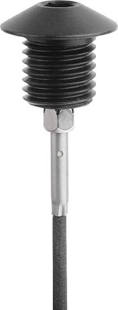 Positionierbuchsen Stahl oder Edelstahl mit Zustandssensor, Form C, mit Gewinde und Anlaufkegel