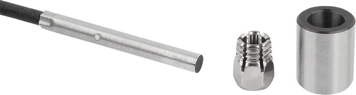 Positionierbuchsen Stahl oder Edelstahl mit Zustandssensor, Form D, glatt