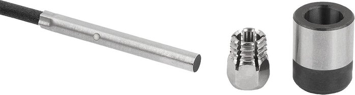 Positionierbuchsen Stahl oder Edelstahl mit Zustandssensor, Form D, glatt