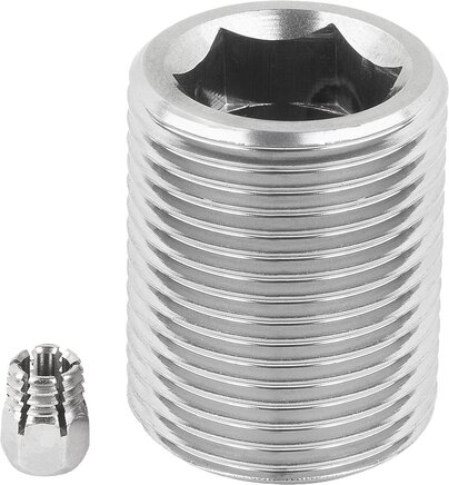 Positionierbuchsen Stahl oder Edelstahl für Zustandssensor, Form A, Gewinde durchgehend