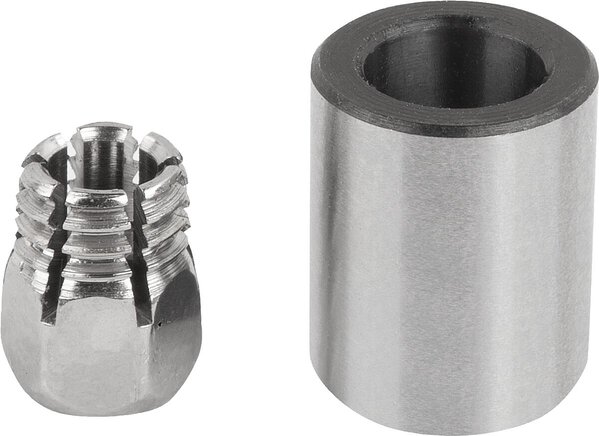 Positionierbuchsen Stahl oder Edelstahl für Zustandssensor, Form D, glatt