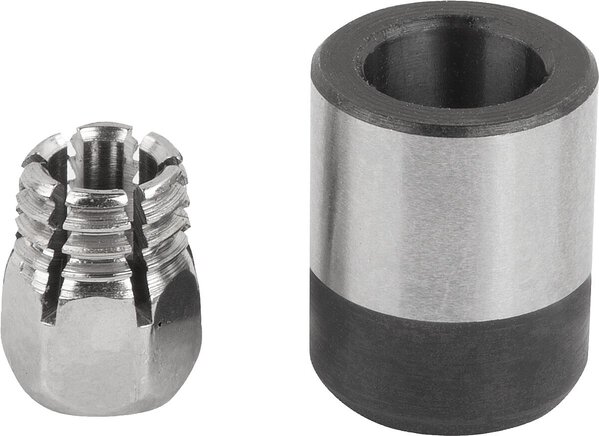 Positionierbuchsen Stahl oder Edelstahl für Zustandssensor, Form D, glatt