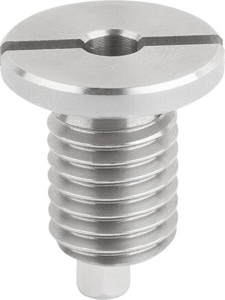Aufnahmebuchsen Edelstahl für Zustandssensor, Form B, mit Gewinde und Bund