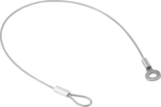 Halteseile Form A, mit Öse und Quetschkabelschuh