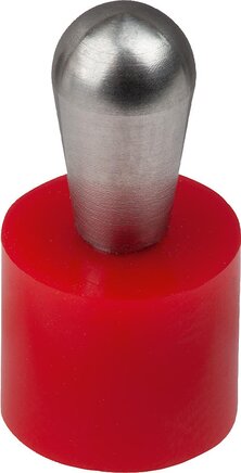 Federnde Seitendruckstücke mit Kunststofffeder, Druckbolzen aus Edelstahl