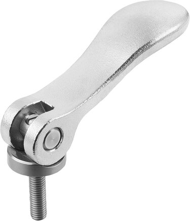 Exzenterhebel einstellbar Edelstahl mit Außengewinde, Druckscheibe Edelstahl