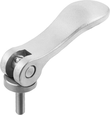 Exzenterhebel einstellbar Edelstahl mit Außengewinde, Druckscheibe Edelstahl