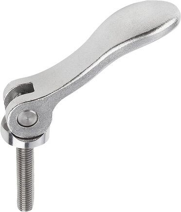 Exzenterhebel Edelstahl mit Außengewinde, Druckscheibe Edelstahl