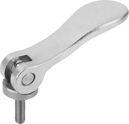 Exzenterhebel Edelstahl mit Außengewinde, Druckscheibe Edelstahl