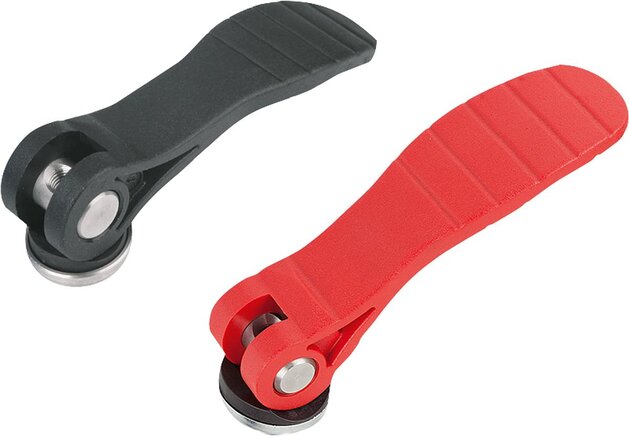 Exzenterhebel mit Kunststoffgriff mit Innengewinde, Stahl oder Edelstahl