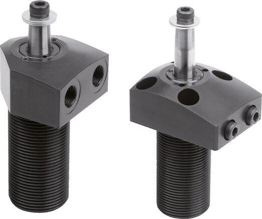 Schwenkspanner hydraulisch kompakt, doppelt / einfach wirkend mit Federrückstellung, Form A, Flansch oben