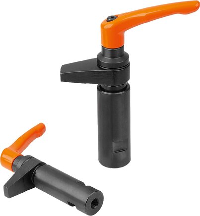 Spannhaken mit Bund und Klemmhebel mit Spannkraftverstärker