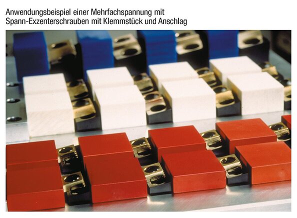 Spann-Exzenterschrauben mit Klemmstück und Anschlag