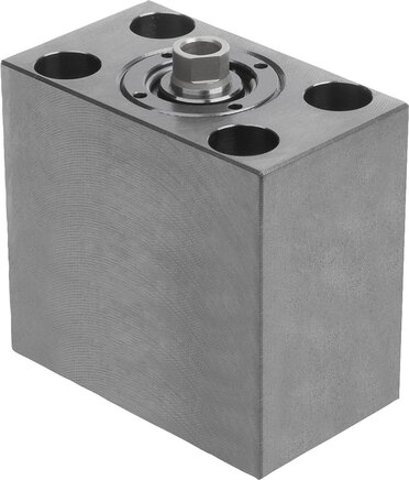 Blockzylinder hydraulisch mit Metallabstreifer doppelt / einfach wirkend mit Federrückstellung, Form B