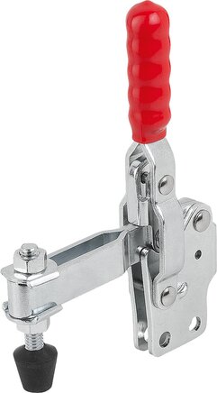 Schnellspanner vertikal mit senkrechtem Fuß und verstellbarer Andruckspindel