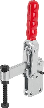 Schnellspanner vertikal mit senkrechtem Fuß und fester Andruckspindel