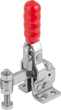 Minischnellspanner vertikal mit waagrechtem Fuß und fester Andruckspindel