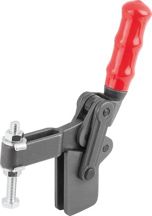 Schnellspanner vertikal schwere Ausführung mit verstellbarer Andruckspindel