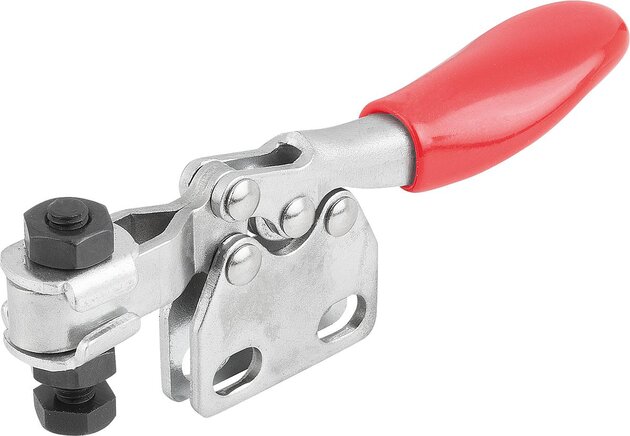 Minischnellspanner horizontal mit senkrechtem Fuß und verstellbarer Andruckspindel