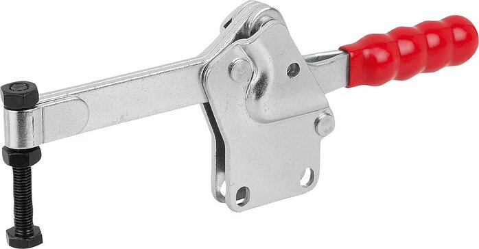 Schnellspanner horizontal mit senkrechtem Fuß und vollem Haltearm