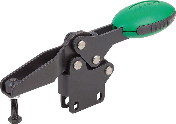 Schnellspanner horizontal mit senkrechtem Fuß und verstellbarer Andruckspindel