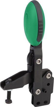 Schnellspanner vertikal mit senkrechtem Fuß und verstellbarer Andruckspindel