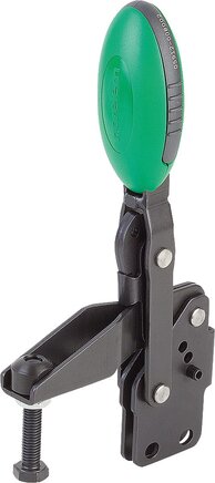 Schnellspanner vertikal mit senkrechtem Fuß und verstellbarer Andruckspindel