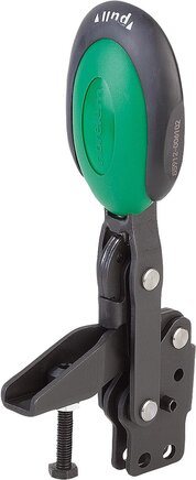 Schnellspanner vertikal mit Sicherheitsverriegelung mit senkrechtem Fuß und verstellbarer Andruckspindel