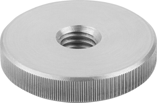 Rändelmuttern flach aus Stahl und Edelstahl DIN 467