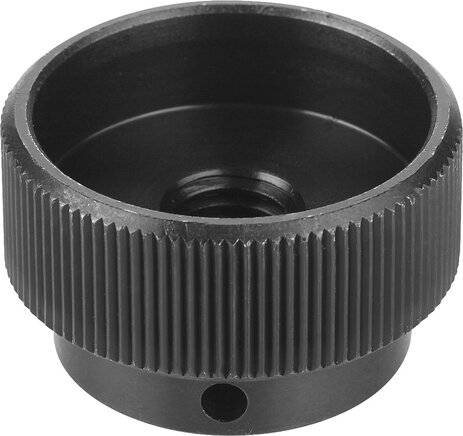 Rändelmuttern aus Stahl DIN 6303 Form B, mit Stiftloch