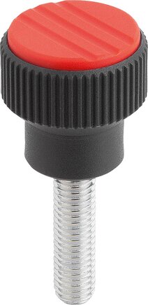 Rändelknöpfe mit Außengewinde