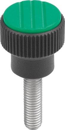 Rändelknöpfe mit Außengewinde