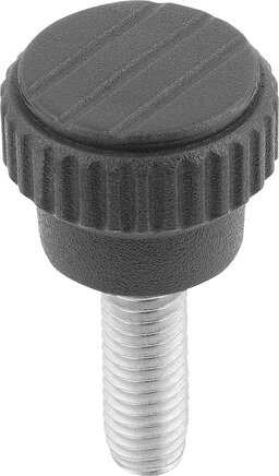 Rändelknöpfe mit Außengewinde