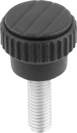 Rändelknöpfe mit Außengewinde