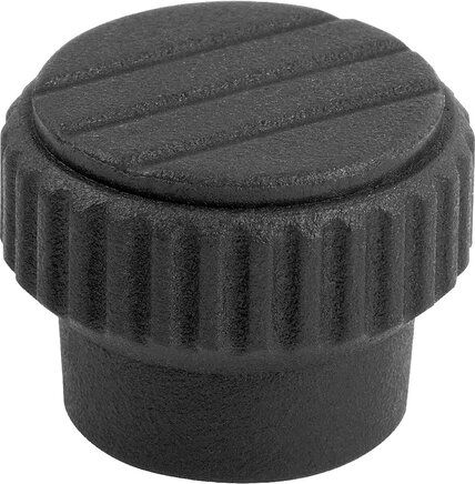 Rändelknöpfe Kunststoff metall-detektierbar mit Innengewinde