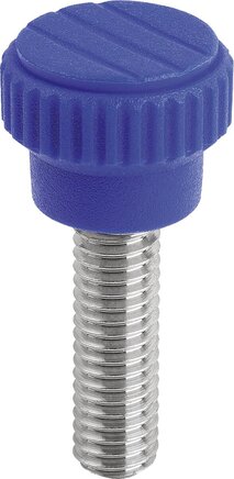 Rändelknöpfe Kunststoff visuell-detektierbar mit Außengewinde