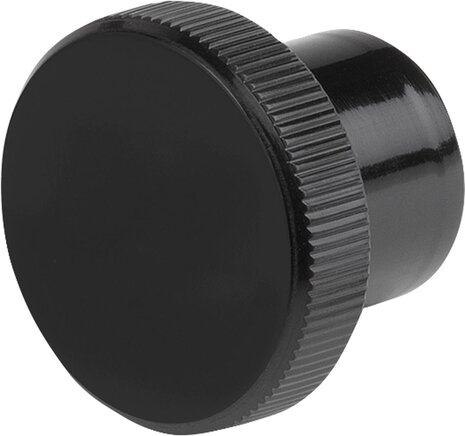 Rändelknöpfe, Form C, mit Gewindesackloch