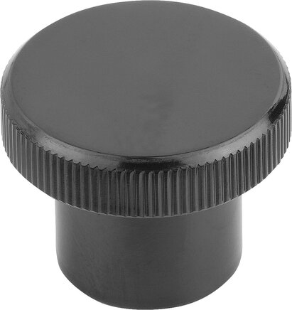 Rändelknöpfe, Form C, mit Gewindesackloch